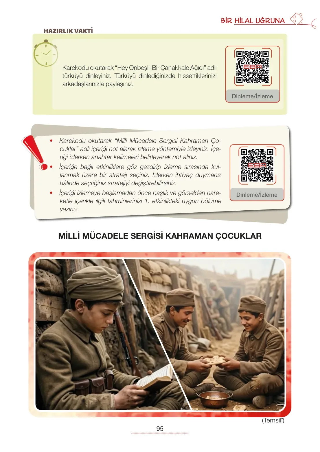 7. Sınıf Türkçe Ders Kitabı Cevapları Meb Yayınları 1. Kitap Sayfa 95