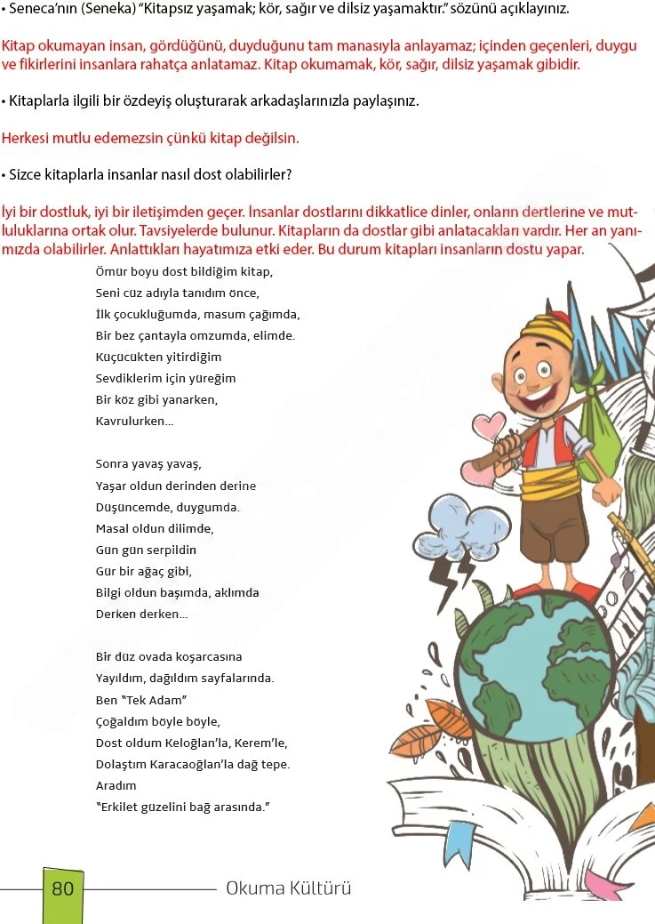 7. Sınıf Türkçe Ders Kitabı Cevapları Meb Yayınları 1. Kitap Sayfa 80 Çözüm Görseli