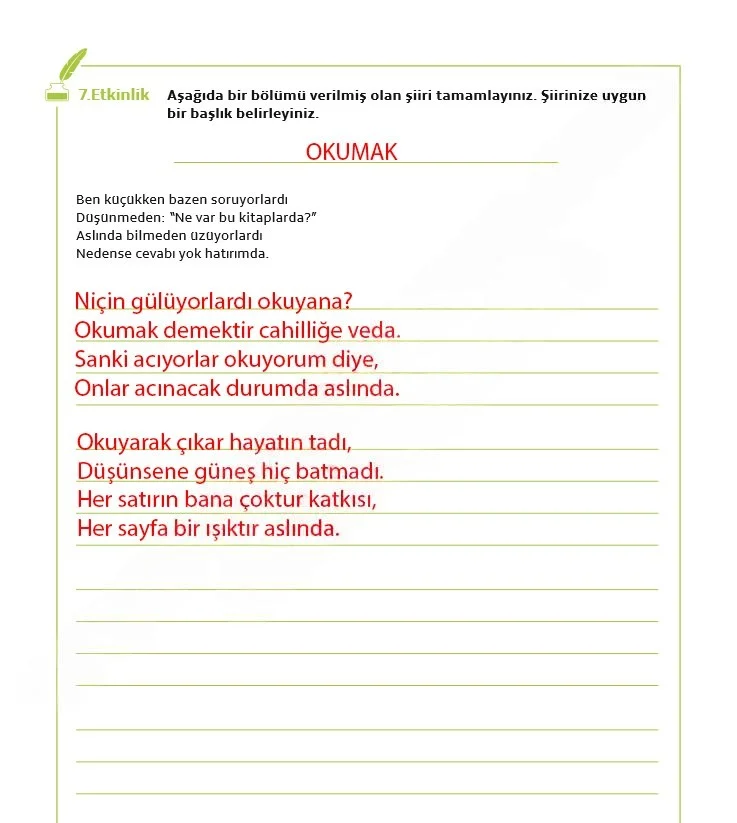 7. Sınıf Türkçe Ders Kitabı Cevapları Meb Yayınları 1. Kitap Sayfa 85 Çözüm Görseli