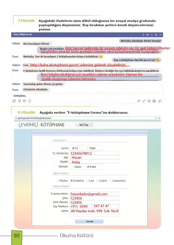 7. Sınıf Türkçe Ders Kitabı Cevapları Meb Yayınları 1. Kitap Sayfa 90 Çözüm Görseli