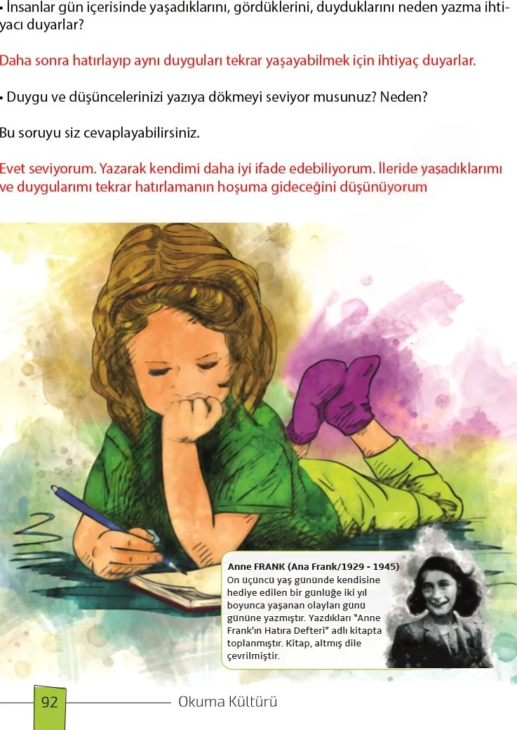 7. Sınıf Türkçe Ders Kitabı Cevapları Meb Yayınları 1. Kitap Sayfa 92 Çözüm Görseli