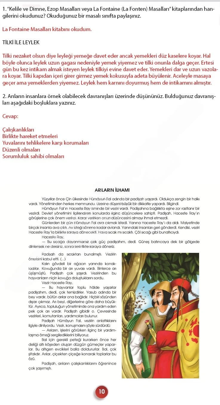 7. Sınıf Türkçe Ders Kitabı Cevapları Meb Yayınları 2. Kitap Sayfa 10 Çözüm Görseli