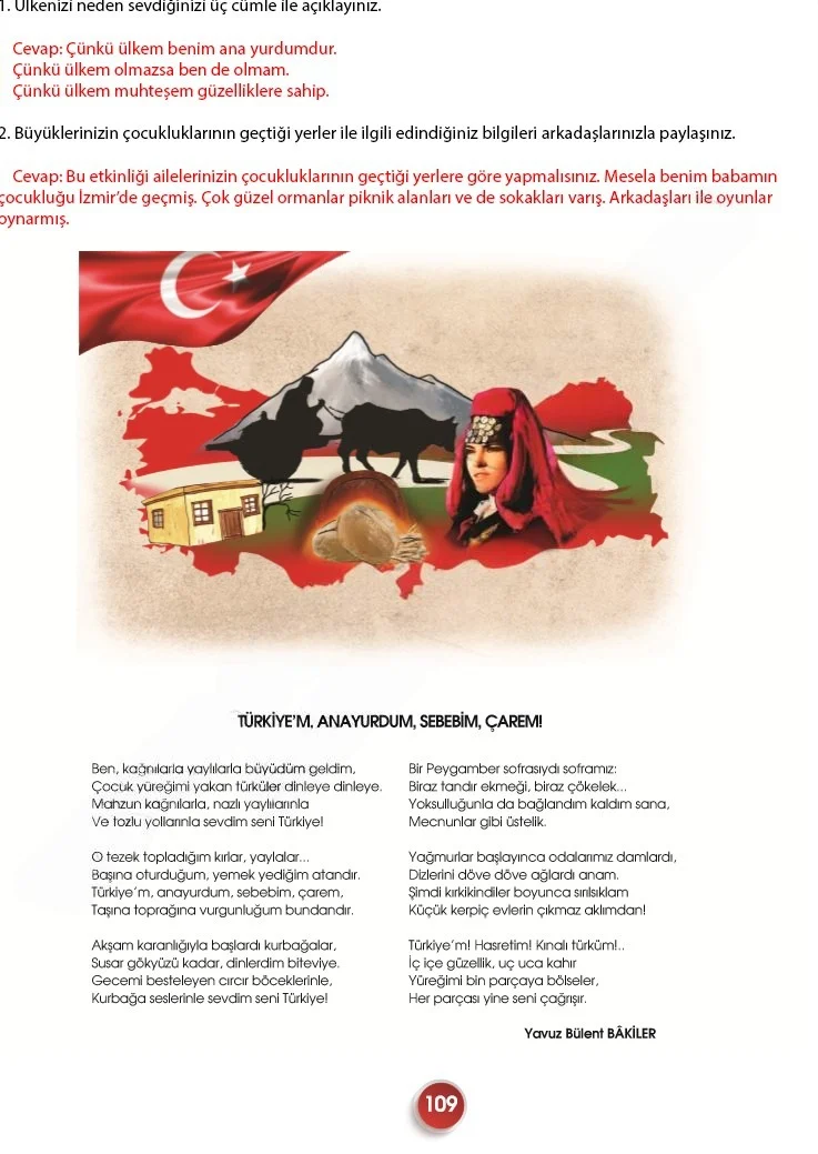 7. Sınıf Türkçe Ders Kitabı Cevapları Meb Yayınları 2. Kitap Sayfa 109 Çözüm Görseli