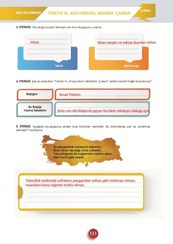 7. Sınıf Türkçe Ders Kitabı Cevapları Meb Yayınları 2. Kitap Sayfa 111 Çözüm Görseli