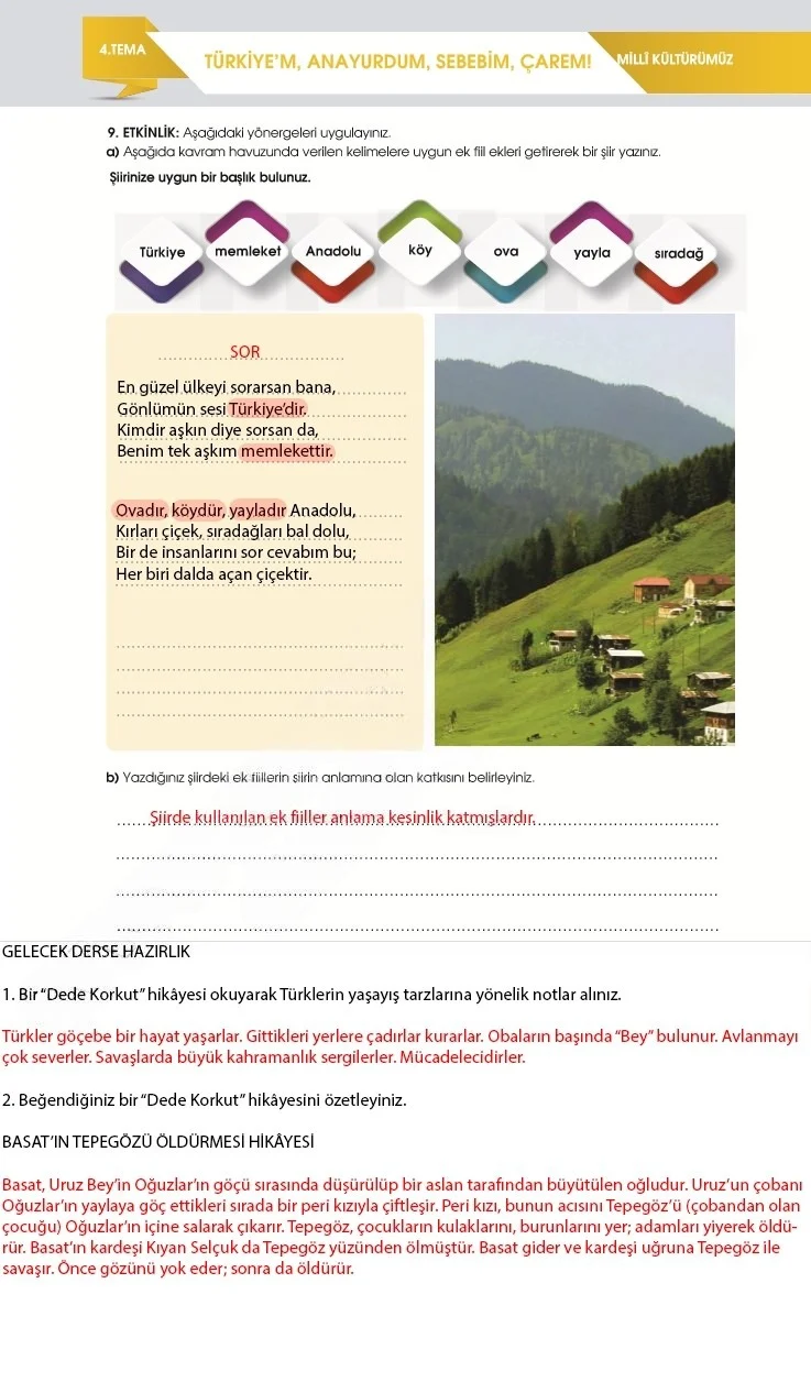 7. Sınıf Türkçe Ders Kitabı Cevapları Meb Yayınları 2. Kitap Sayfa 114 Çözüm Görseli