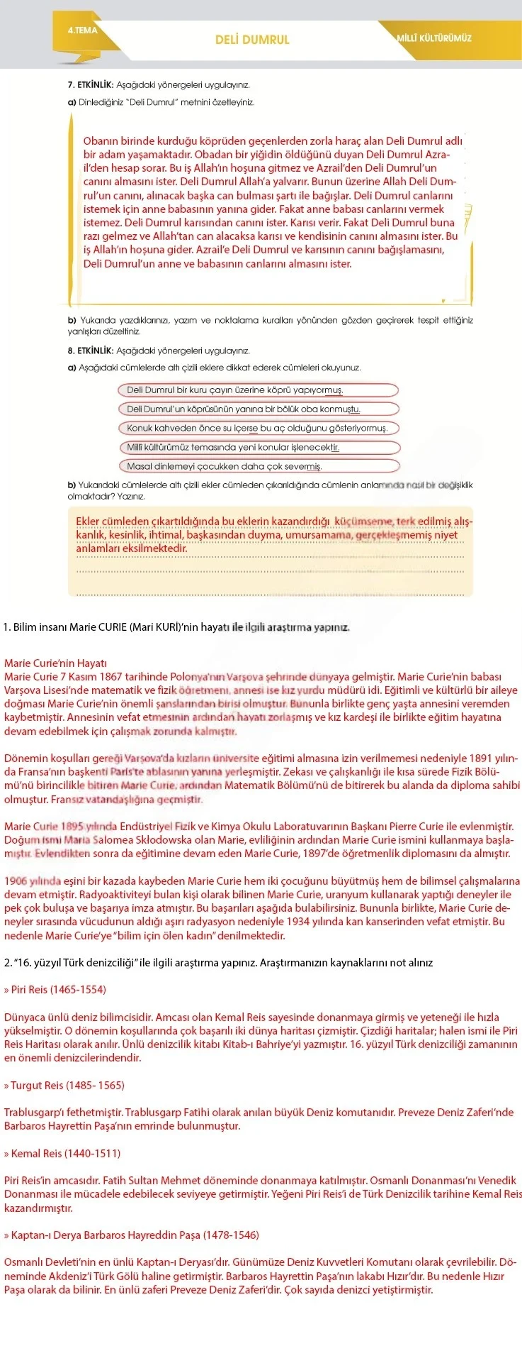 7. Sınıf Türkçe Ders Kitabı Cevapları Meb Yayınları 2. Kitap Sayfa 118 Çözüm Görseli