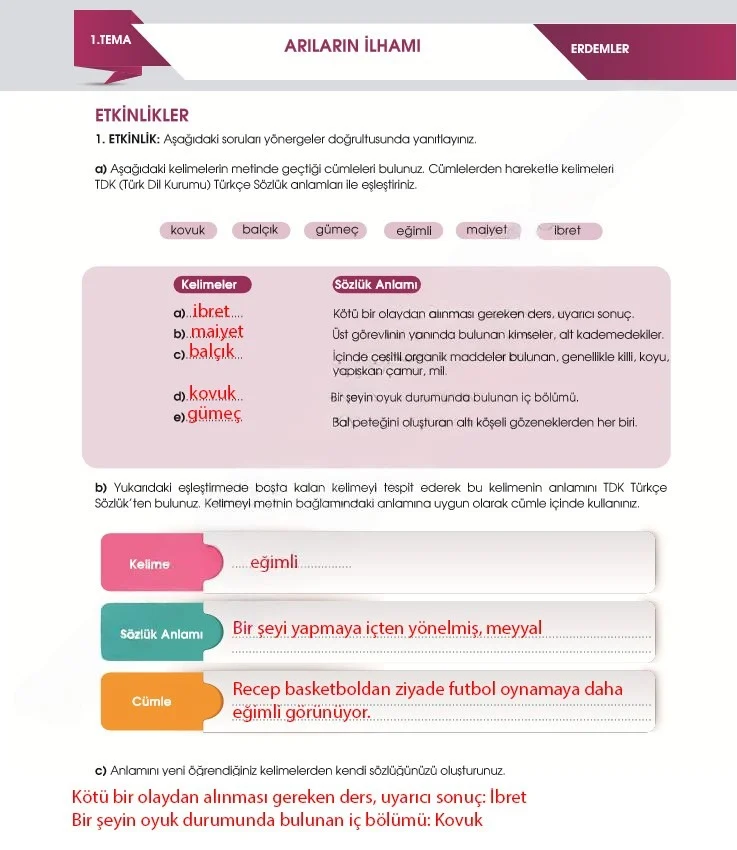 7. Sınıf Türkçe Ders Kitabı Cevapları Meb Yayınları 2. Kitap Sayfa 12 Çözüm Görseli