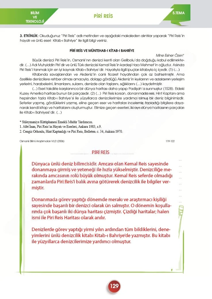 7. Sınıf Türkçe Ders Kitabı Cevapları Meb Yayınları 2. Kitap Sayfa 129 Çözüm Görseli