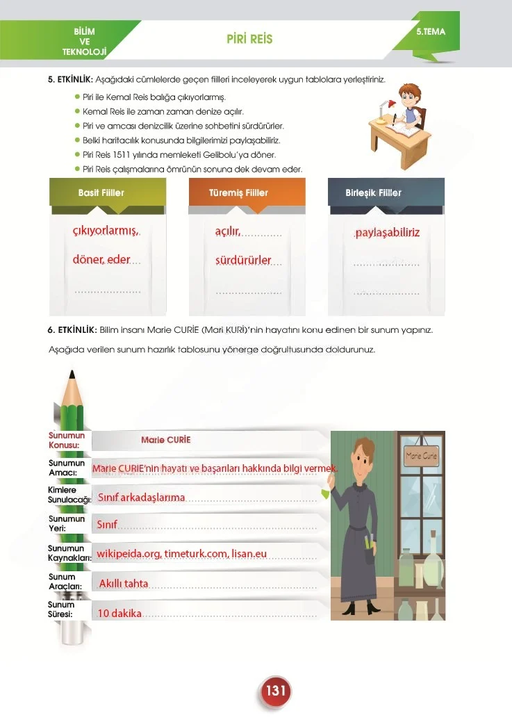 7. Sınıf Türkçe Ders Kitabı Cevapları Meb Yayınları 2. Kitap Sayfa 131 Çözüm Görseli