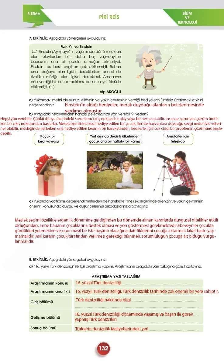 7. Sınıf Türkçe Ders Kitabı Cevapları Meb Yayınları 2. Kitap Sayfa 132 Çözüm Görseli