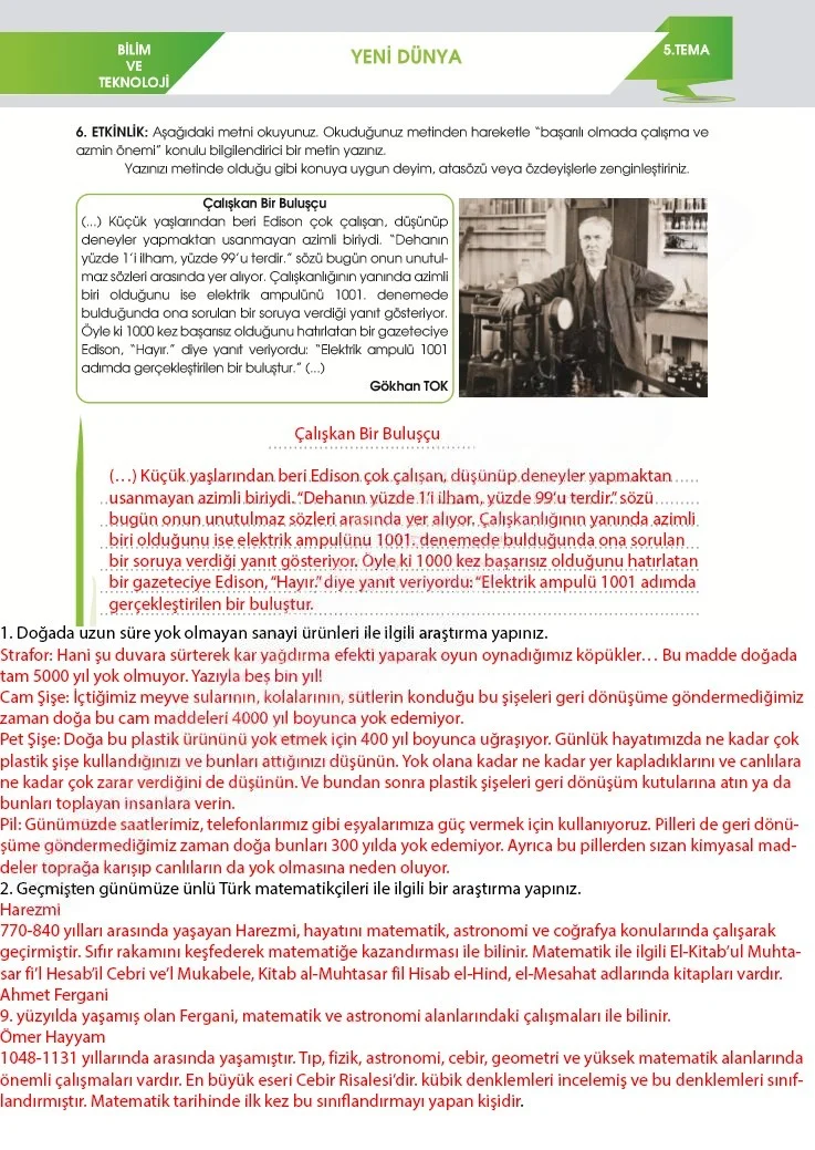 7. Sınıf Türkçe Ders Kitabı Cevapları Meb Yayınları 2. Kitap Sayfa 151 Çözüm Görseli