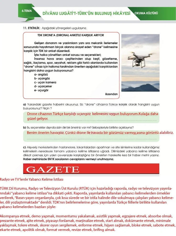 7. Sınıf Türkçe Ders Kitabı Cevapları Meb Yayınları 2. Kitap Sayfa 180 Çözüm Görseli
