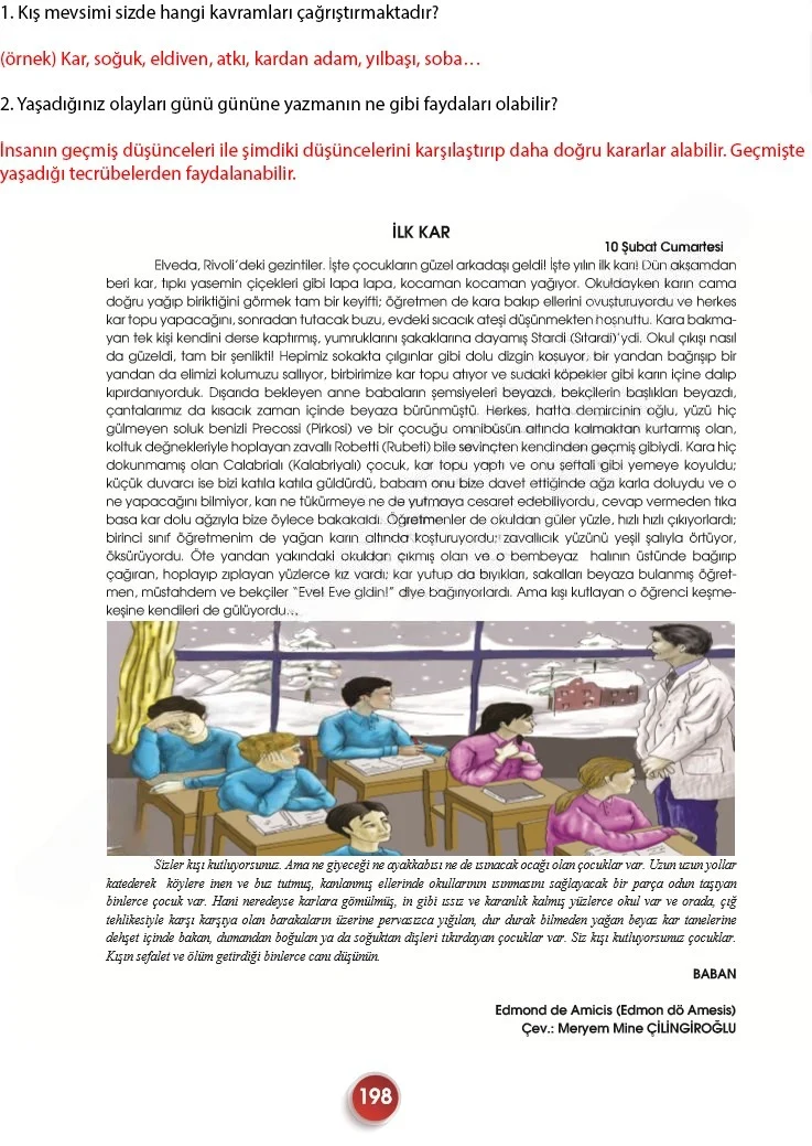 7. Sınıf Türkçe Ders Kitabı Cevapları Meb Yayınları 2. Kitap Sayfa 198 Çözüm Görseli