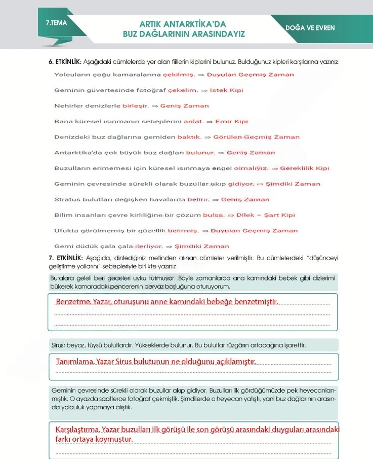 7. Sınıf Türkçe Ders Kitabı Cevapları Meb Yayınları 2. Kitap Sayfa 216 Çözüm Görseli