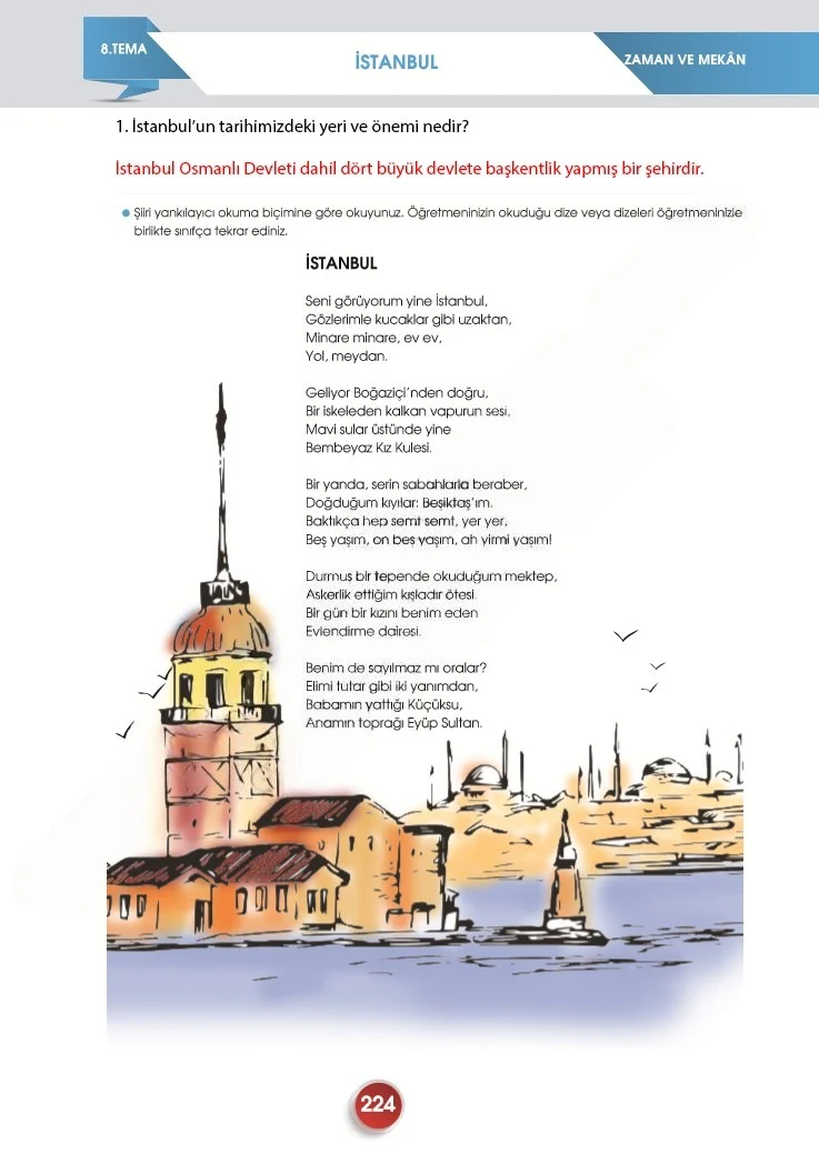 7. Sınıf Türkçe Ders Kitabı Cevapları Meb Yayınları 2. Kitap Sayfa 224 Çözüm Görseli