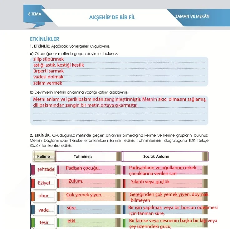 7. Sınıf Türkçe Ders Kitabı Cevapları Meb Yayınları 2. Kitap Sayfa 234 Çözüm Görseli