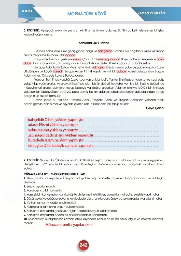 7. Sınıf Türkçe Ders Kitabı Cevapları Meb Yayınları 2. Kitap Sayfa 242 Çözüm Görseli