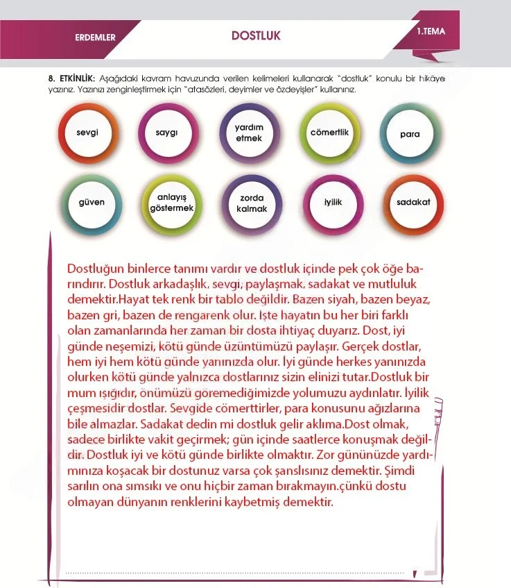 7. Sınıf Türkçe Ders Kitabı Cevapları Meb Yayınları 2. Kitap Sayfa 29 Çözüm Görseli