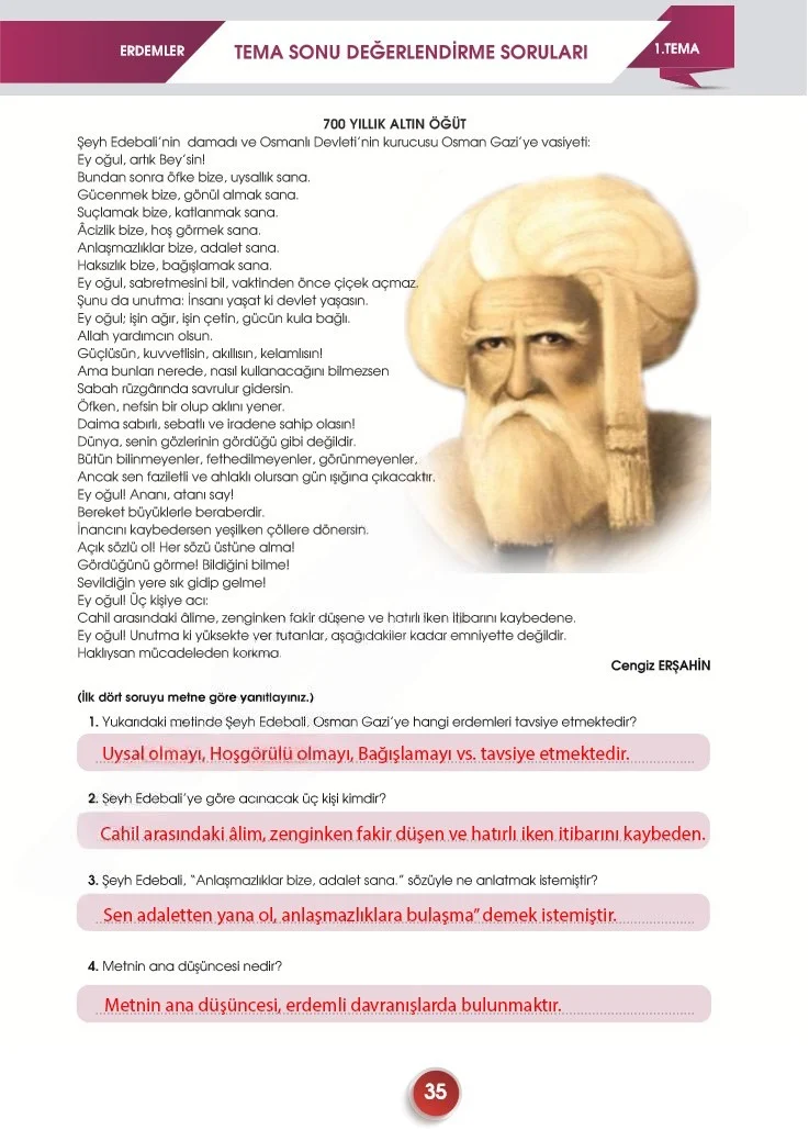7. Sınıf Türkçe Ders Kitabı Cevapları Meb Yayınları 2. Kitap Sayfa 35 Çözüm Görseli