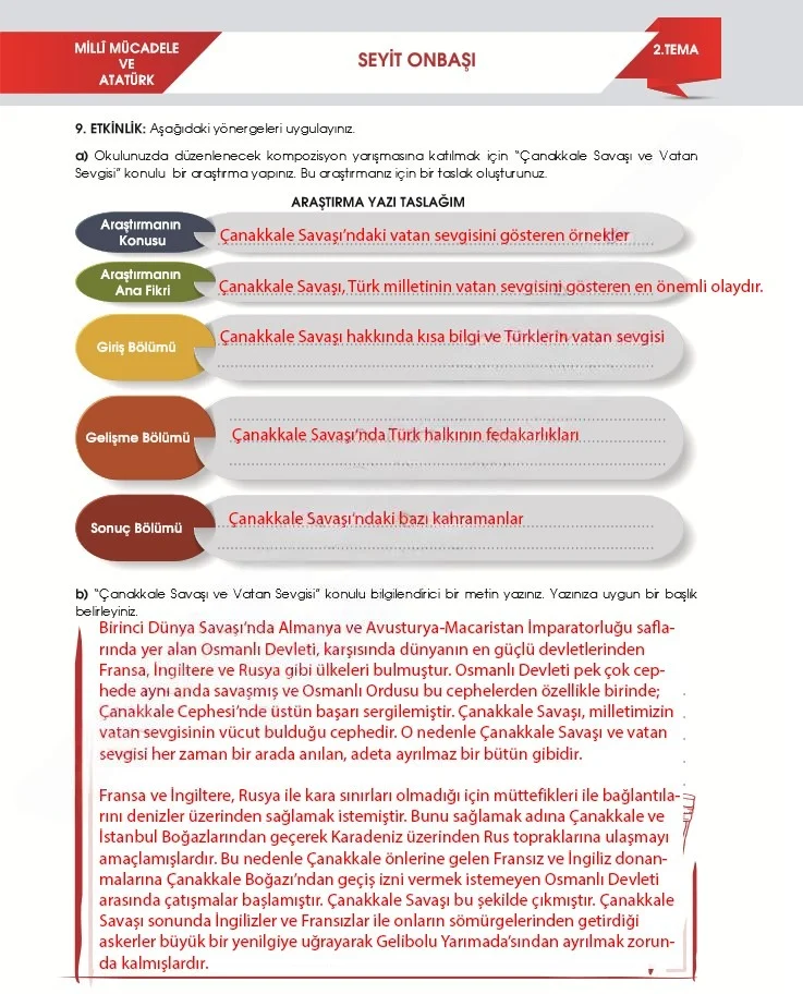 7. Sınıf Türkçe Ders Kitabı Cevapları Meb Yayınları 2. Kitap Sayfa 57 Çözüm Görseli