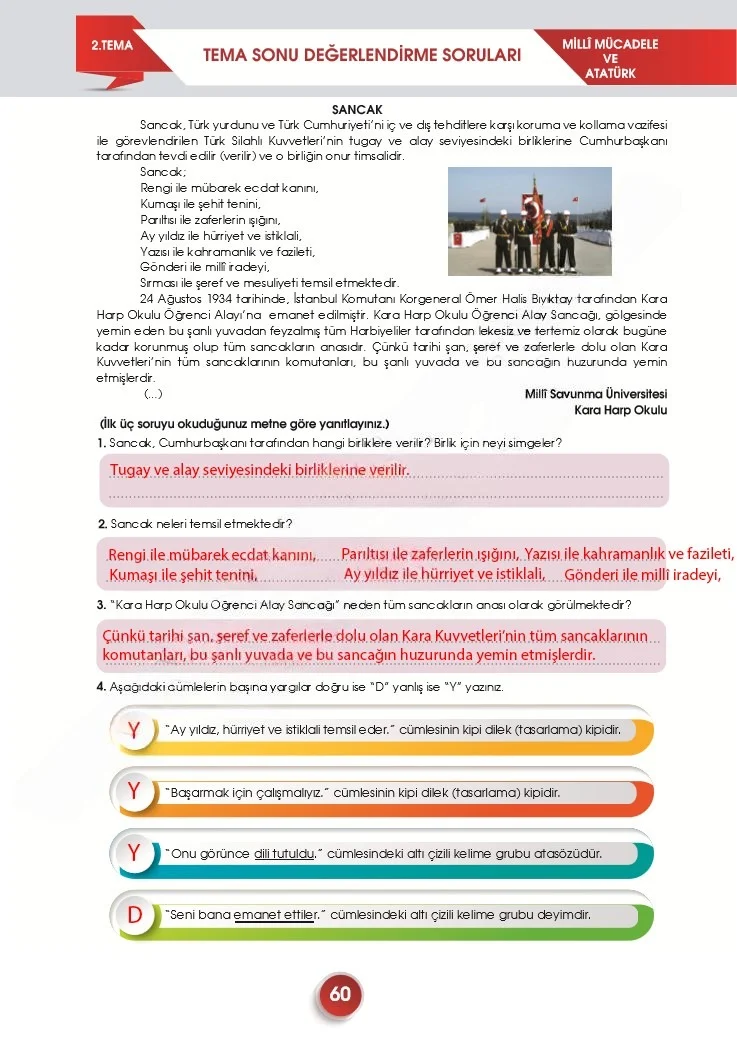 7. Sınıf Türkçe Ders Kitabı Cevapları Meb Yayınları 2. Kitap Sayfa 60 Çözüm Görseli