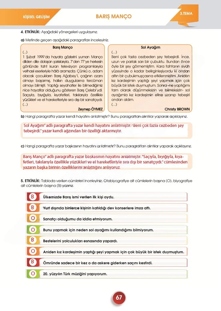 7. Sınıf Türkçe Ders Kitabı Cevapları Meb Yayınları 2. Kitap Sayfa 67 Çözüm Görseli