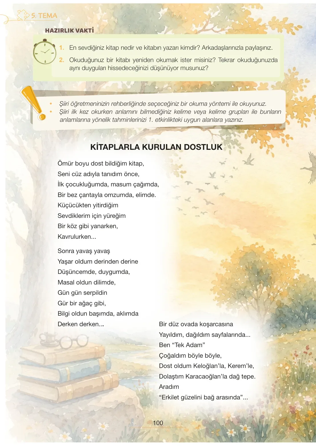 7. Sınıf Türkçe Ders Kitabı Cevapları Meb Yayınları 2. Kitap Sayfa 100