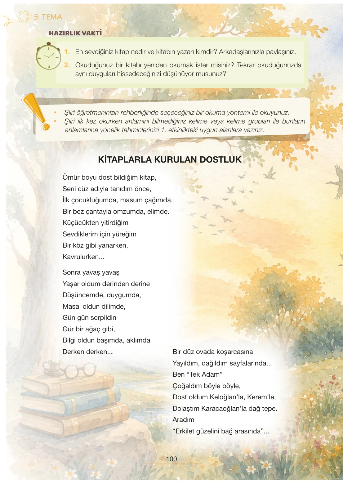 7. Sınıf Türkçe Ders Kitabı Cevapları Meb Yayınları 2. Kitap Sayfa 100