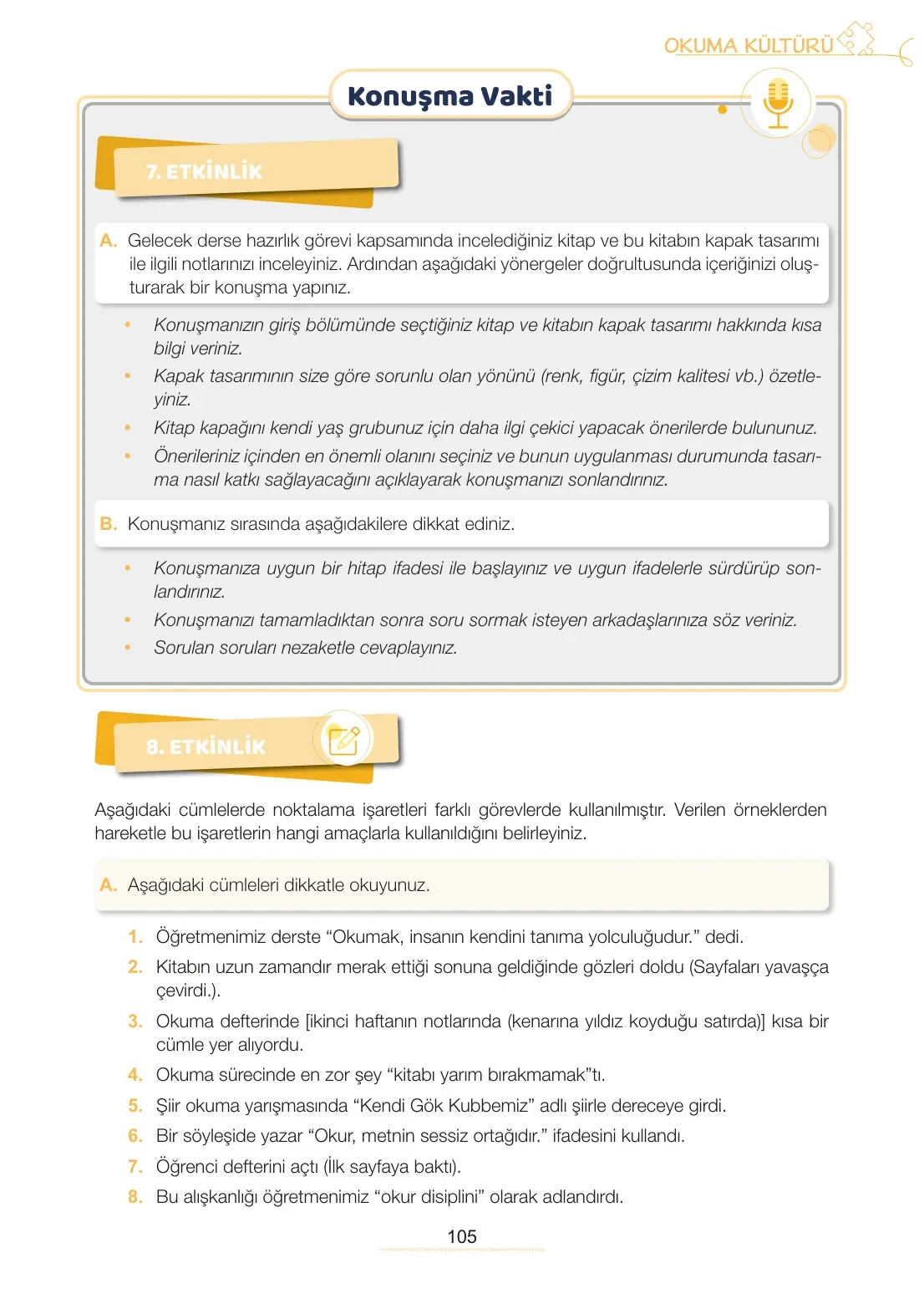 7. Sınıf Türkçe Ders Kitabı Cevapları Meb Yayınları 2. Kitap Sayfa 105