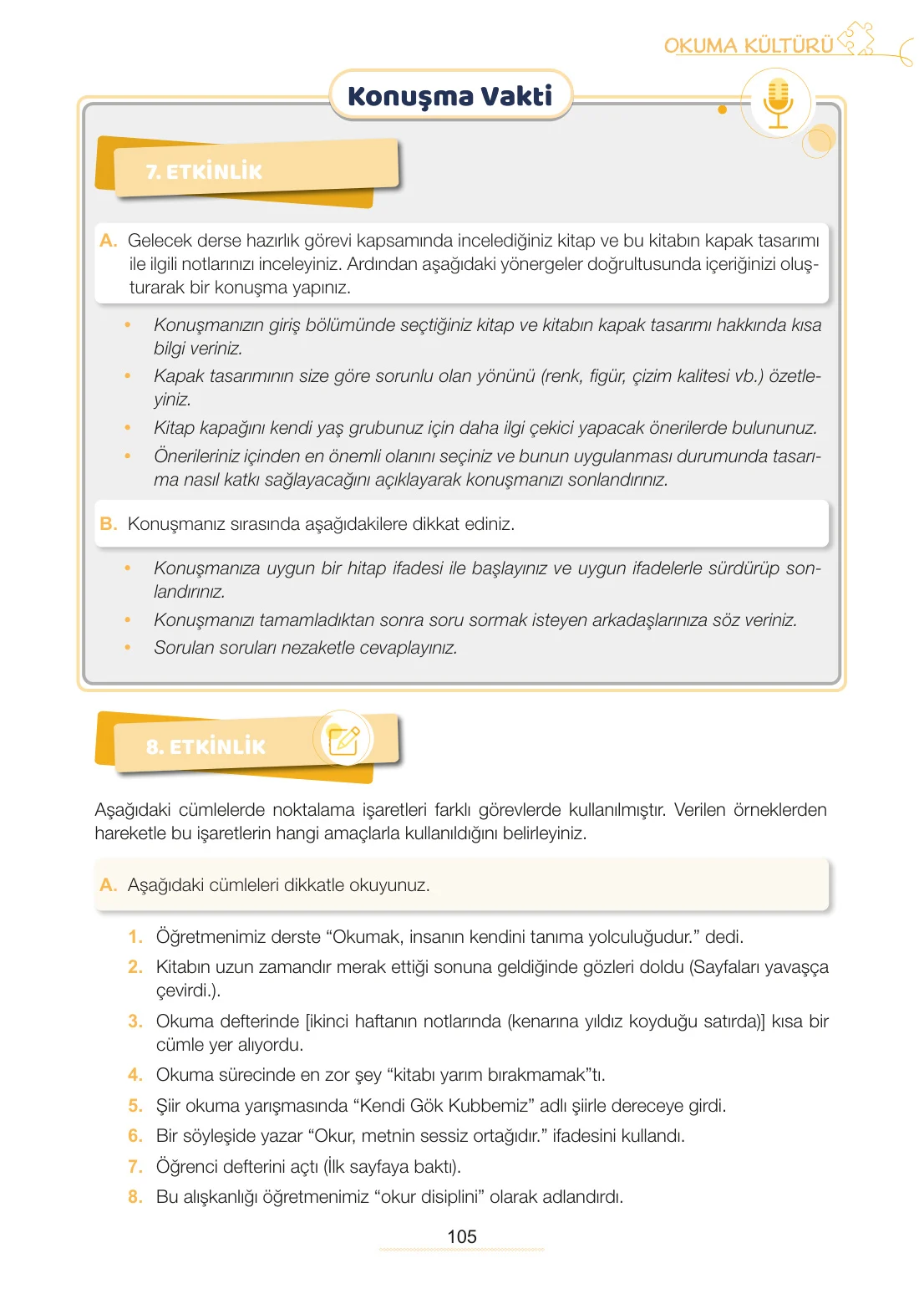 7. Sınıf Türkçe Ders Kitabı Cevapları Meb Yayınları 2. Kitap Sayfa 105