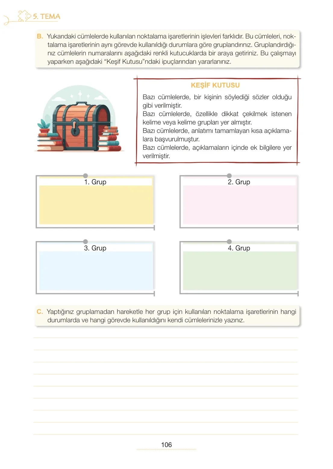 7. Sınıf Türkçe Ders Kitabı Cevapları Meb Yayınları 2. Kitap Sayfa 106