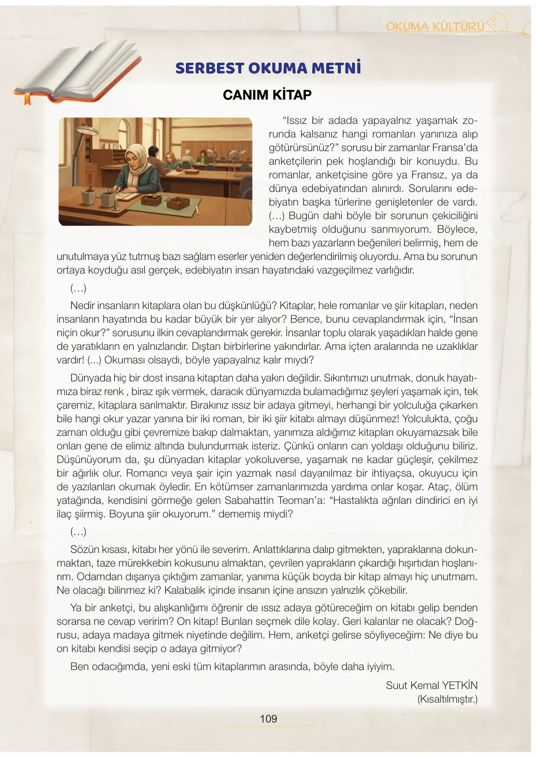 7. Sınıf Türkçe Ders Kitabı Cevapları Meb Yayınları 2. Kitap Sayfa 109