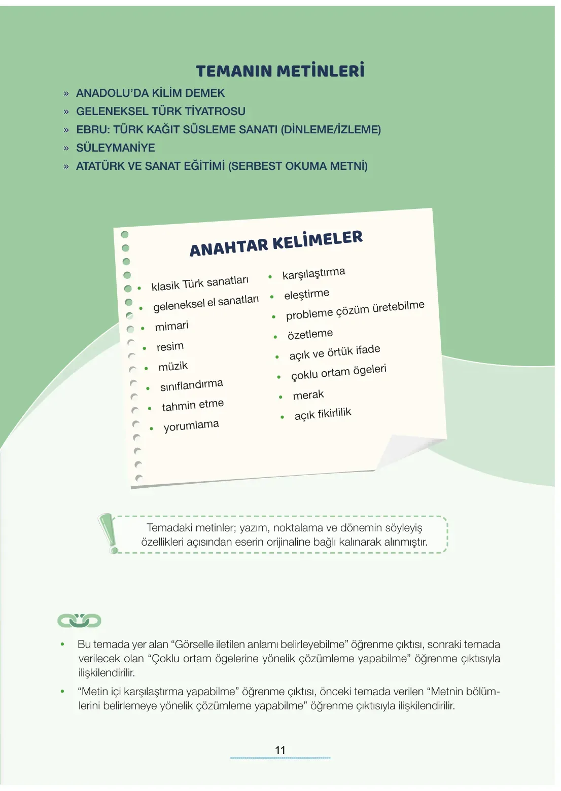 7. Sınıf Türkçe Ders Kitabı Cevapları Meb Yayınları 2. Kitap Sayfa 11