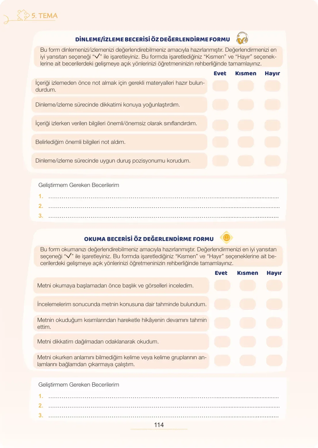 7. Sınıf Türkçe Ders Kitabı Cevapları Meb Yayınları 2. Kitap Sayfa 114