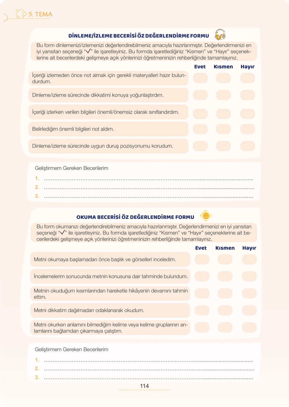 7. Sınıf Türkçe Ders Kitabı Cevapları Meb Yayınları 2. Kitap Sayfa 114