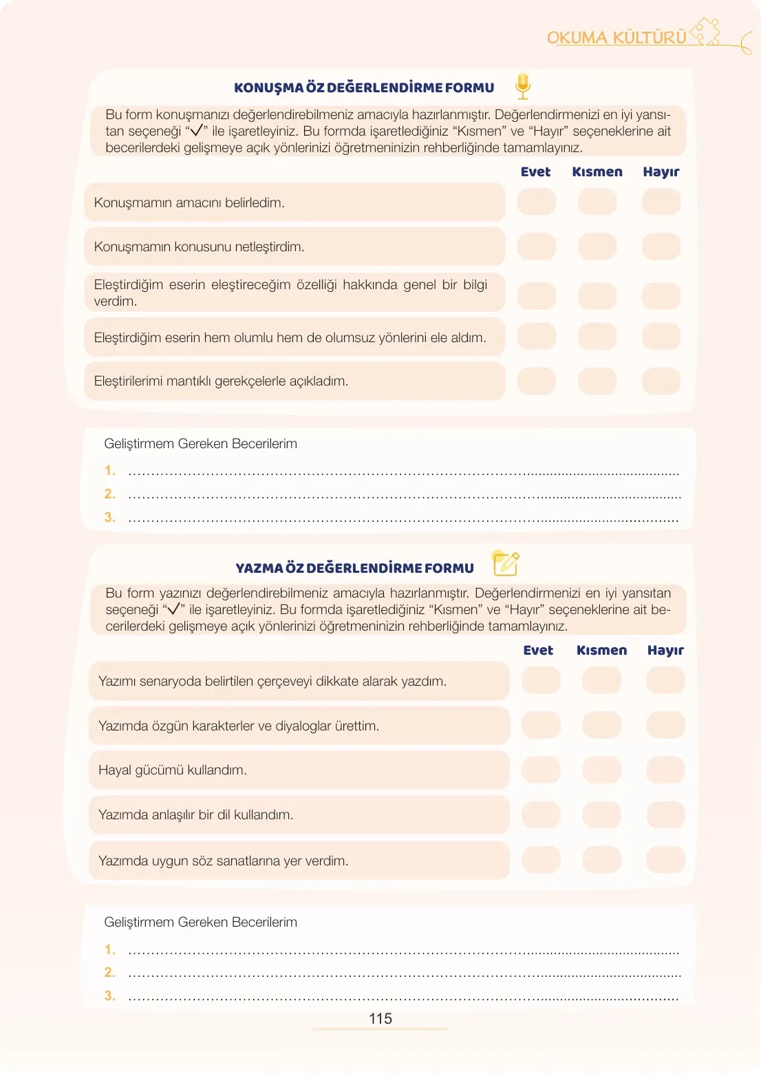 7. Sınıf Türkçe Ders Kitabı Cevapları Meb Yayınları 2. Kitap Sayfa 115