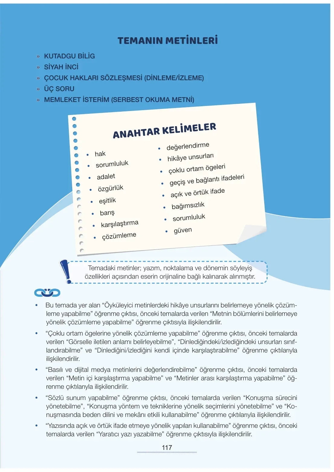 7. Sınıf Türkçe Ders Kitabı Cevapları Meb Yayınları 2. Kitap Sayfa 117