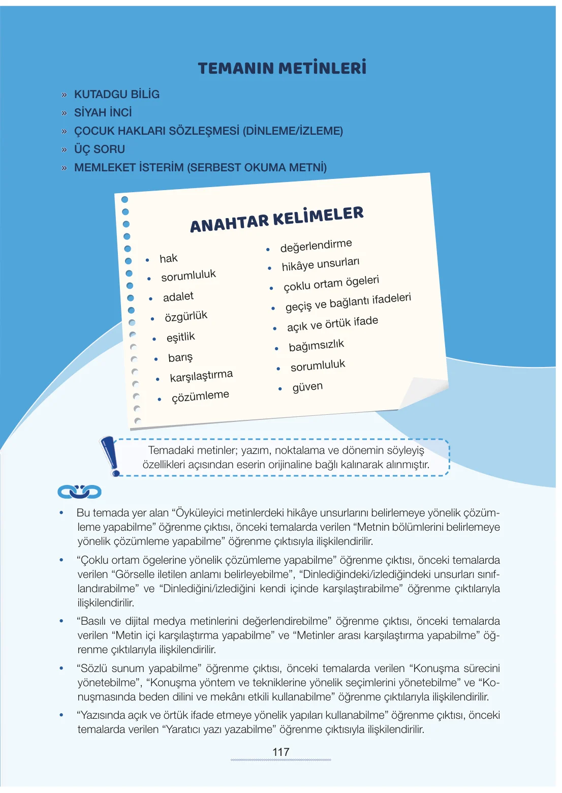 7. Sınıf Türkçe Ders Kitabı Cevapları Meb Yayınları 2. Kitap Sayfa 117