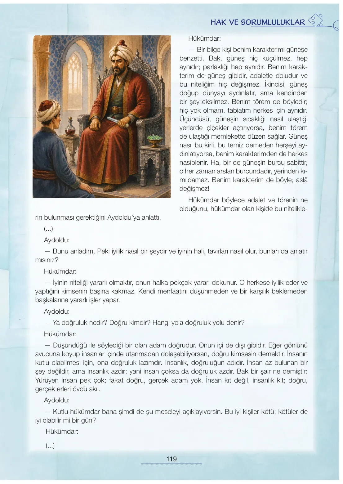 7. Sınıf Türkçe Ders Kitabı Cevapları Meb Yayınları 2. Kitap Sayfa 119