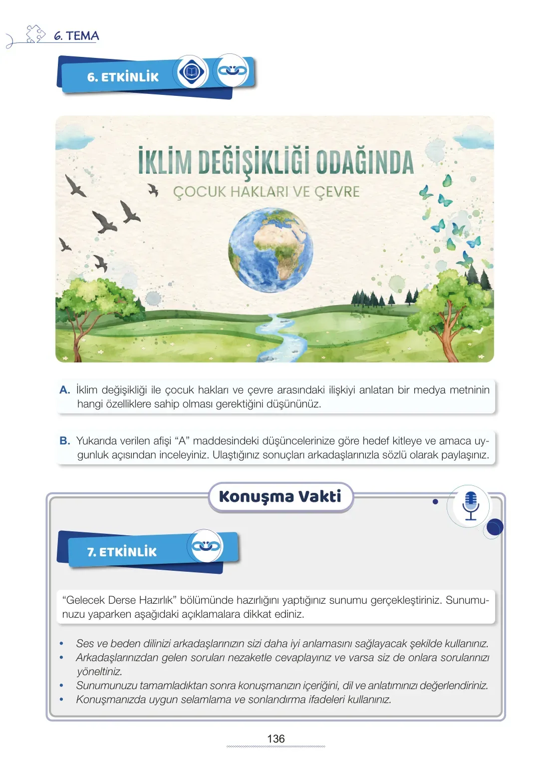 7. Sınıf Türkçe Ders Kitabı Cevapları Meb Yayınları 2. Kitap Sayfa 136