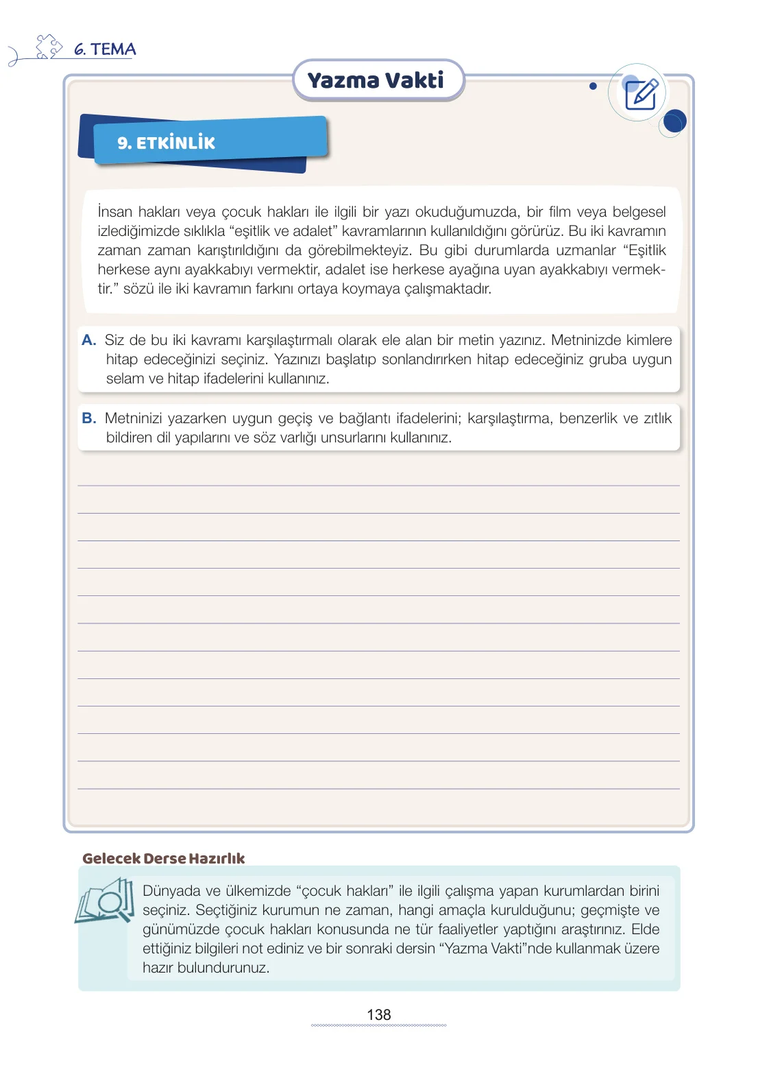 7. Sınıf Türkçe Ders Kitabı Cevapları Meb Yayınları 2. Kitap Sayfa 138