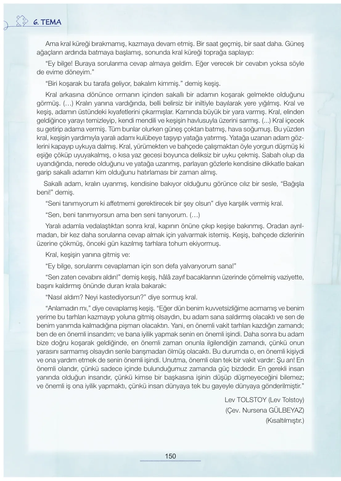 7. Sınıf Türkçe Ders Kitabı Cevapları Meb Yayınları 2. Kitap Sayfa 150