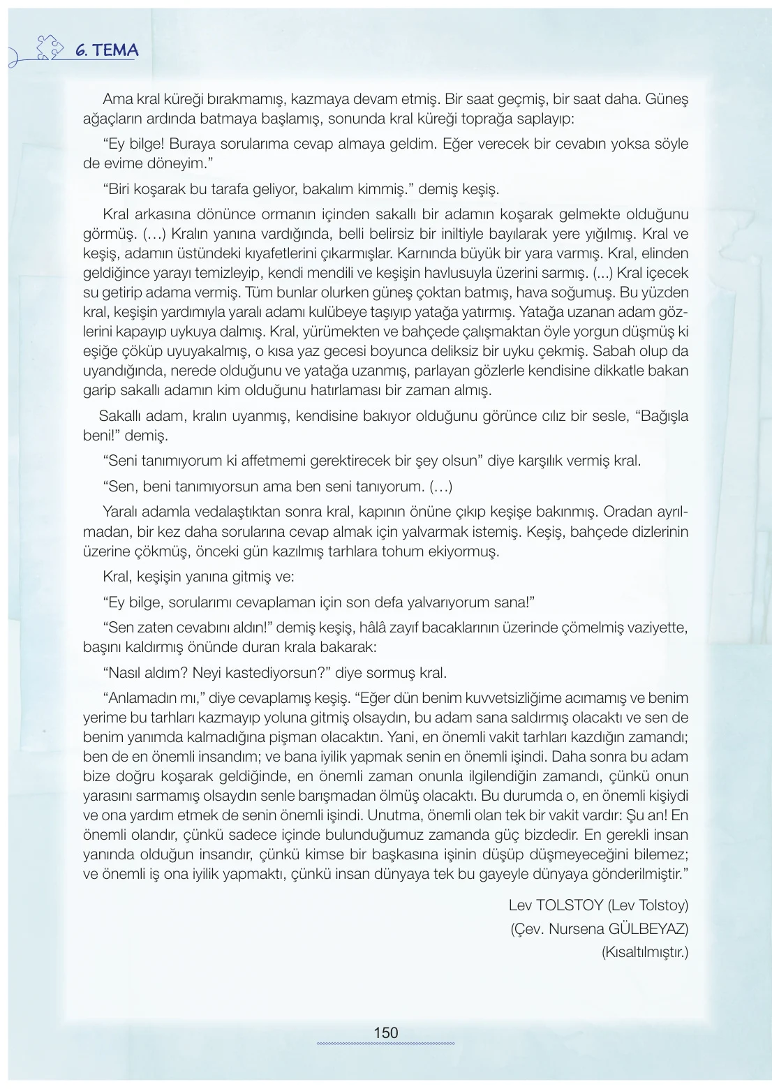 7. Sınıf Türkçe Ders Kitabı Cevapları Meb Yayınları 2. Kitap Sayfa 150