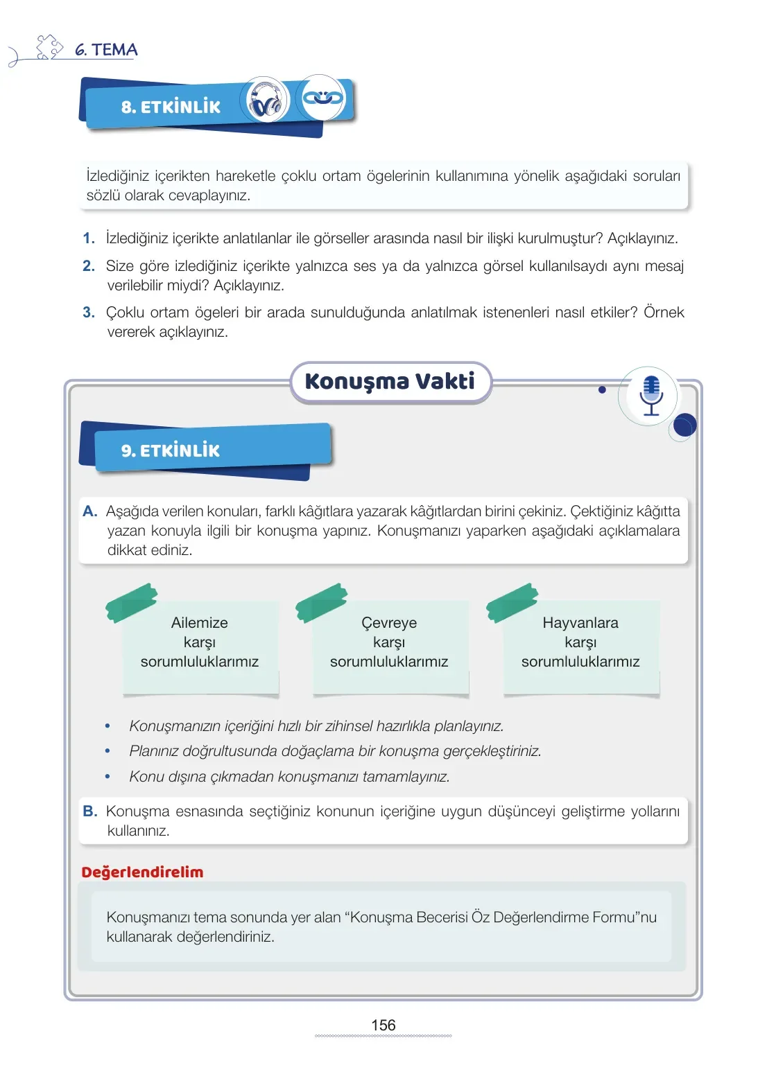 7. Sınıf Türkçe Ders Kitabı Cevapları Meb Yayınları 2. Kitap Sayfa 156