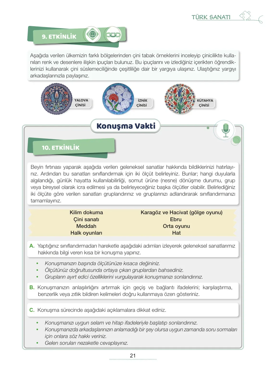 7. Sınıf Türkçe Ders Kitabı Cevapları Meb Yayınları 2. Kitap Sayfa 21