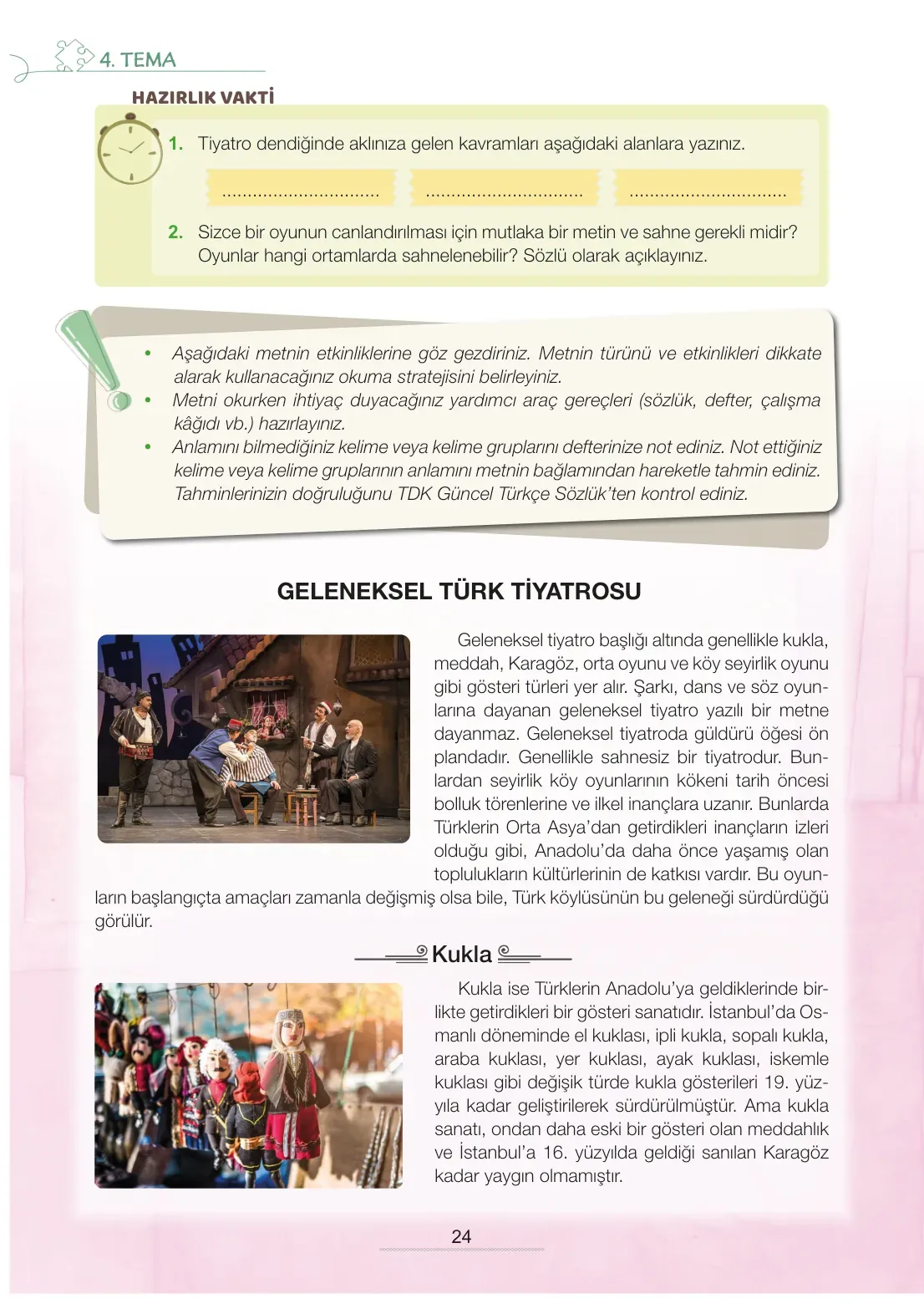 7. Sınıf Türkçe Ders Kitabı Cevapları Meb Yayınları 2. Kitap Sayfa 24