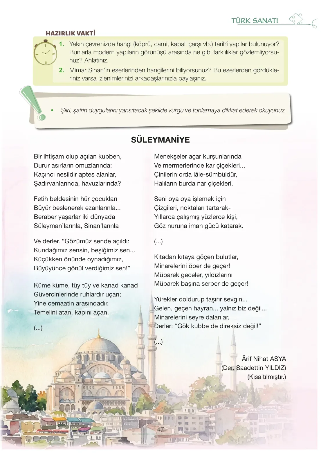 7. Sınıf Türkçe Ders Kitabı Cevapları Meb Yayınları 2. Kitap Sayfa 47