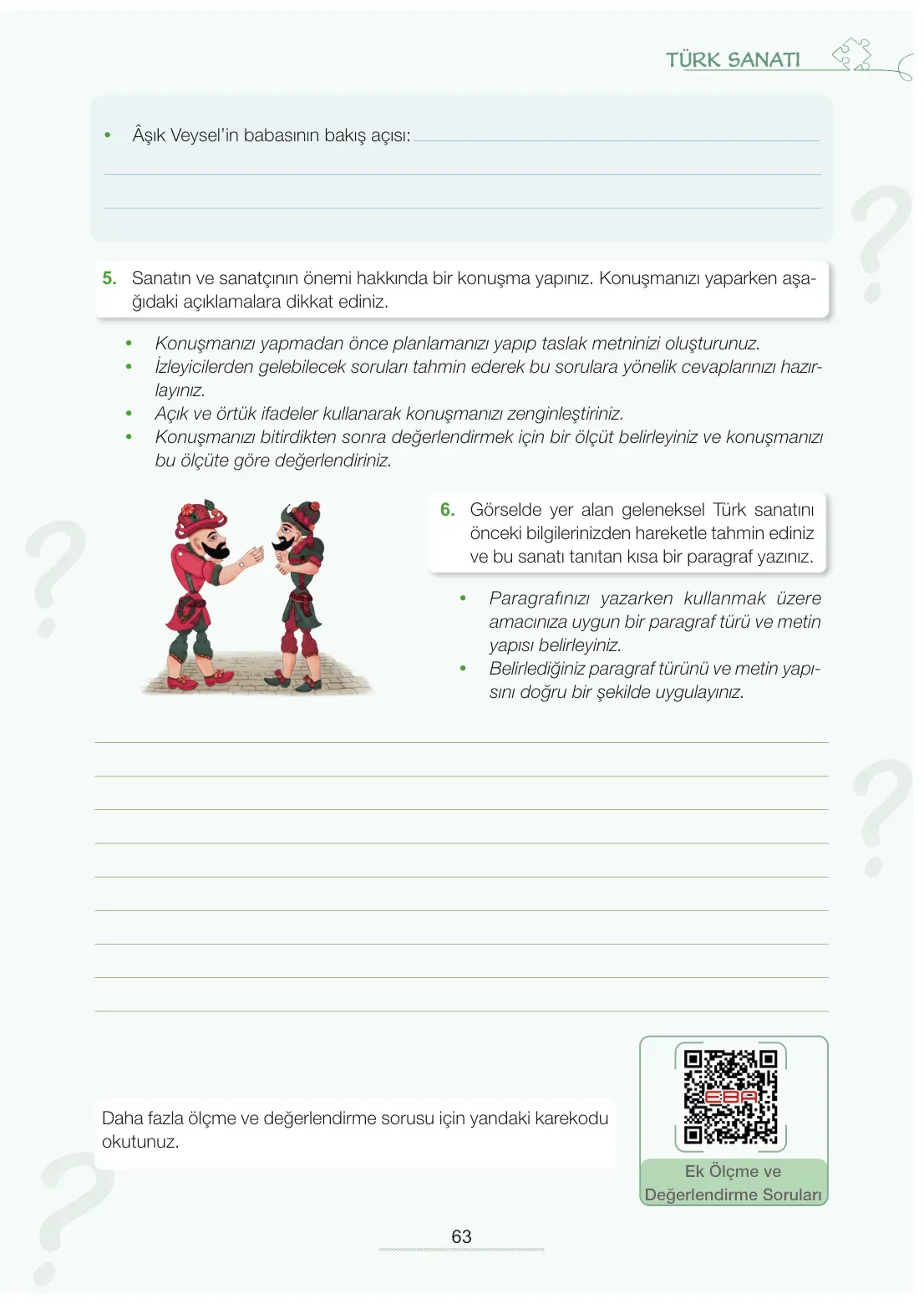 7. Sınıf Türkçe Ders Kitabı Cevapları Meb Yayınları 2. Kitap Sayfa 63