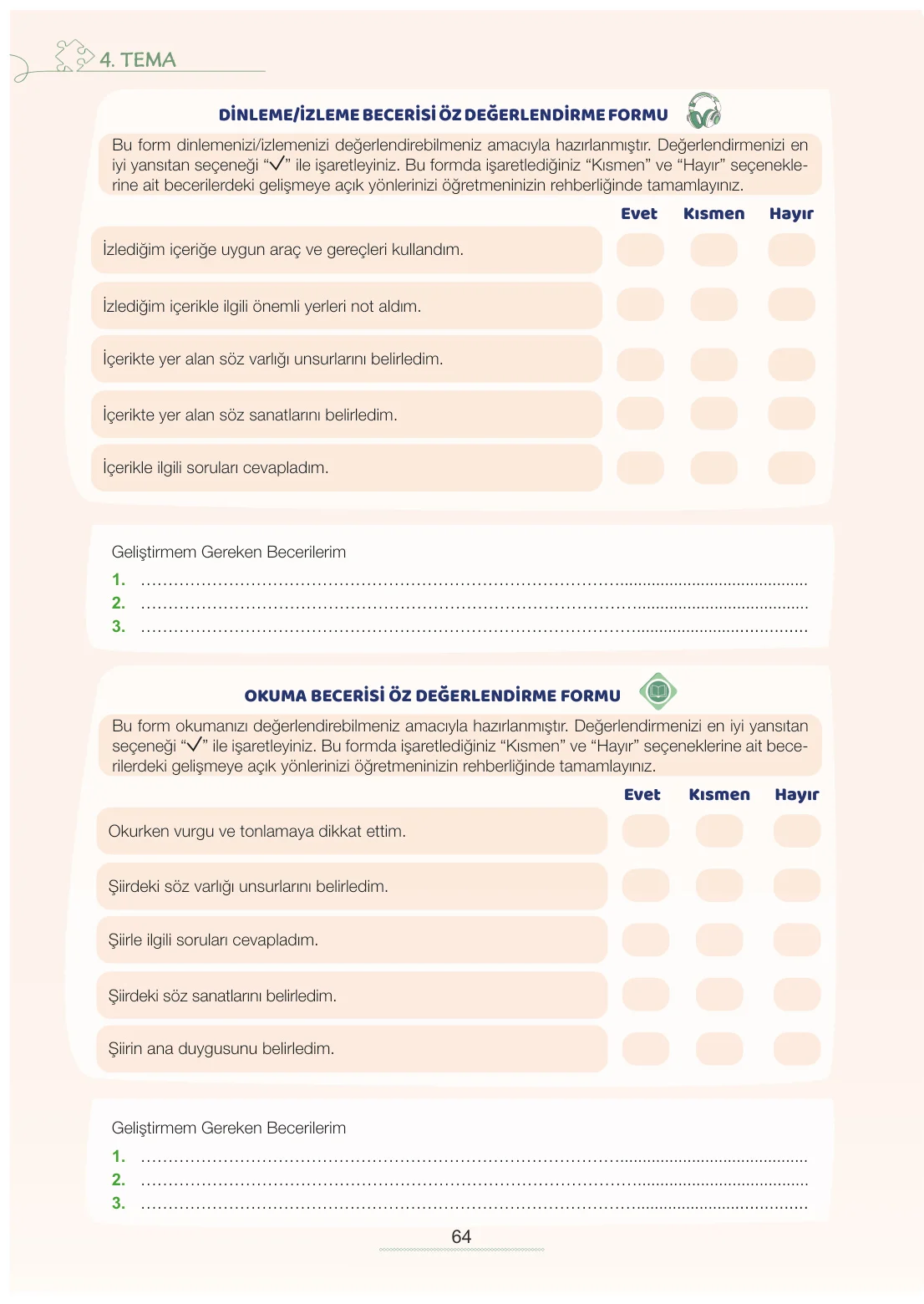 7. Sınıf Türkçe Ders Kitabı Cevapları Meb Yayınları 2. Kitap Sayfa 64