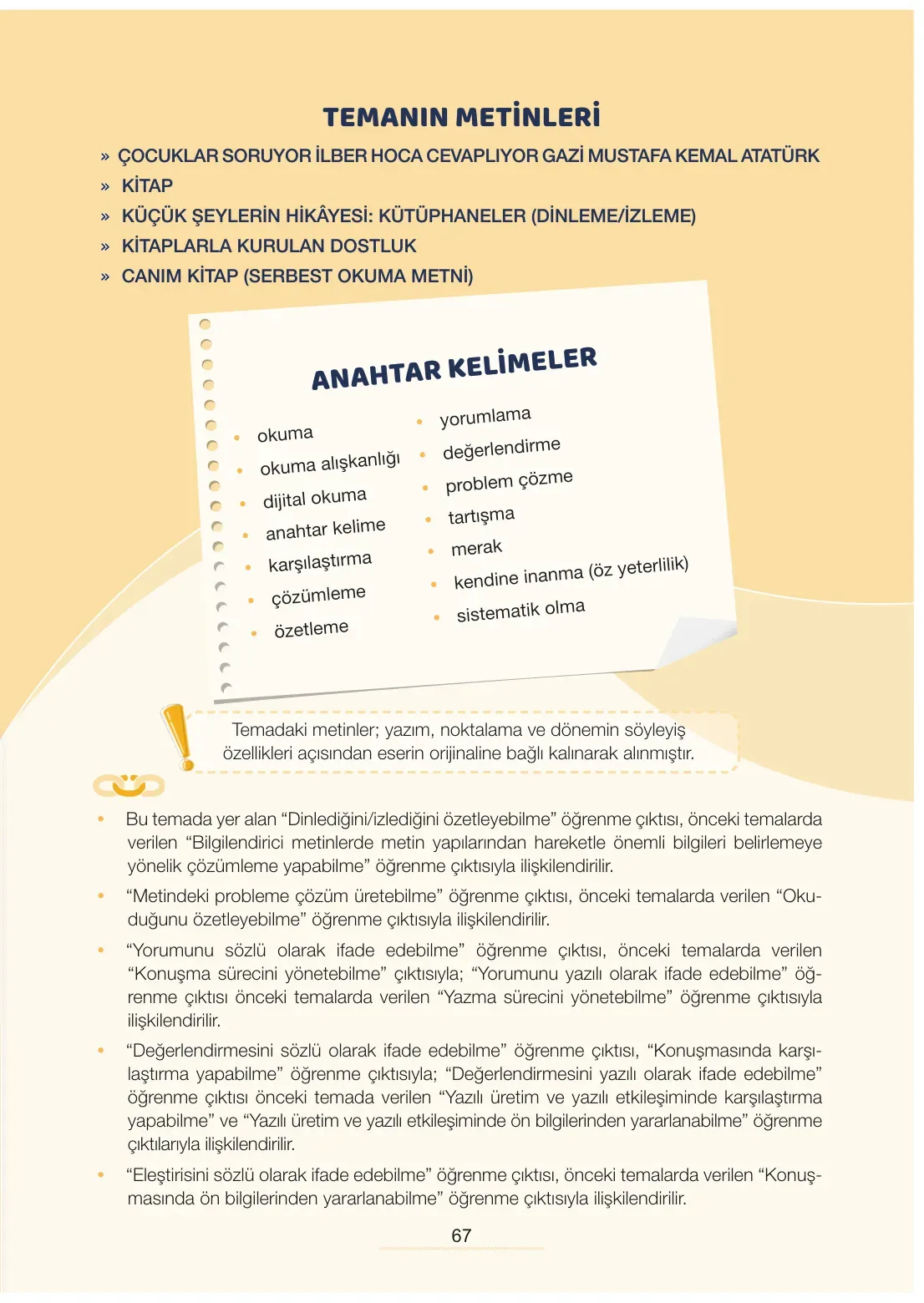 7. Sınıf Türkçe Ders Kitabı Cevapları Meb Yayınları 2. Kitap Sayfa 67